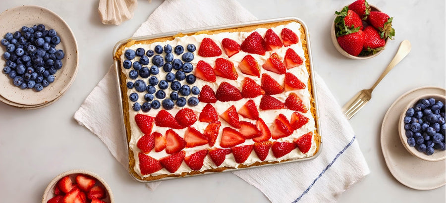 Low-FODMAP American Flag Sheet Cake