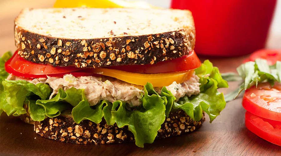 Kid-friendly fortified tuna salad sandwiches