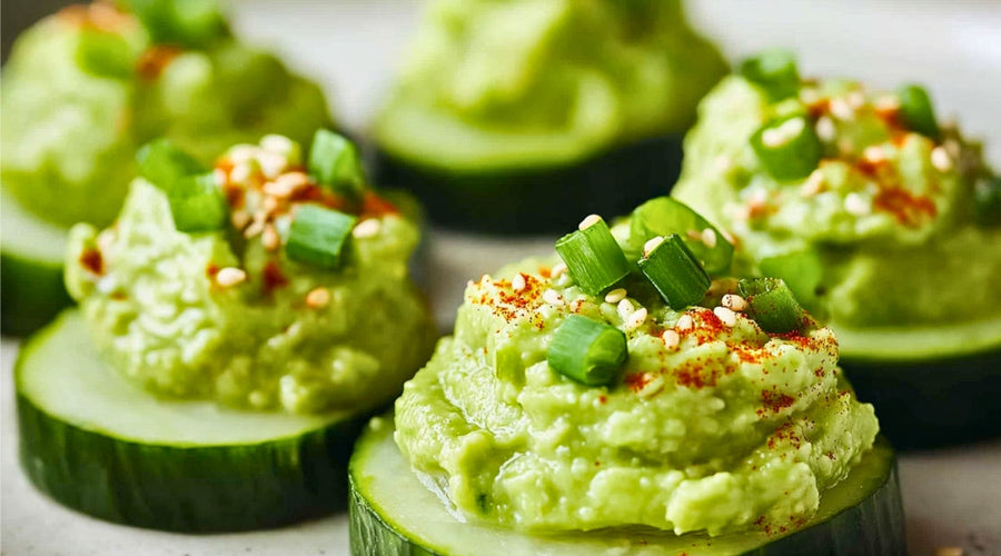 Savory Snacks: Refreshing Avocado Cucumber Bites Recipe
