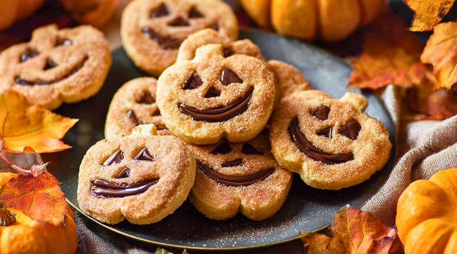 Jack-o’-Lantern Pumpkin Cookies Without the Tummy Scare