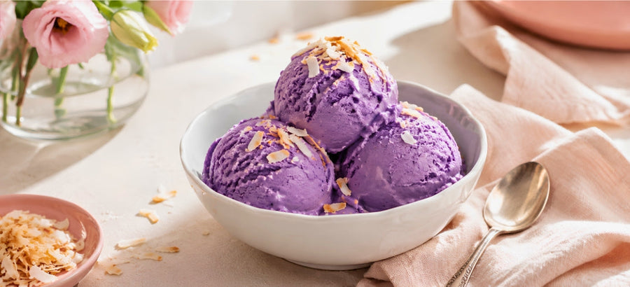 Lactose-free Ube Ice Cream