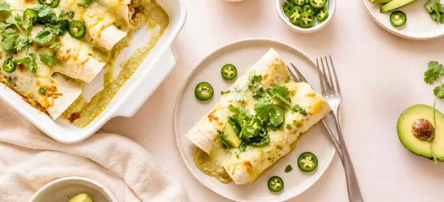 Low-FODMAP Chicken Enchiladas Verdes