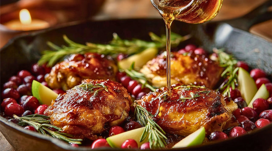 Maple-Glazed Roast Turkey with Cranberries