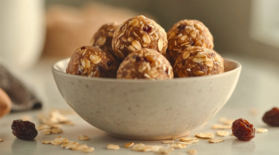 No Bake Oatmeal Raisin Energy Bites