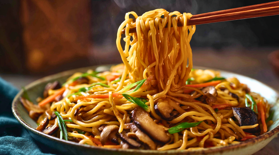 Silky Sesame Rice Noodles